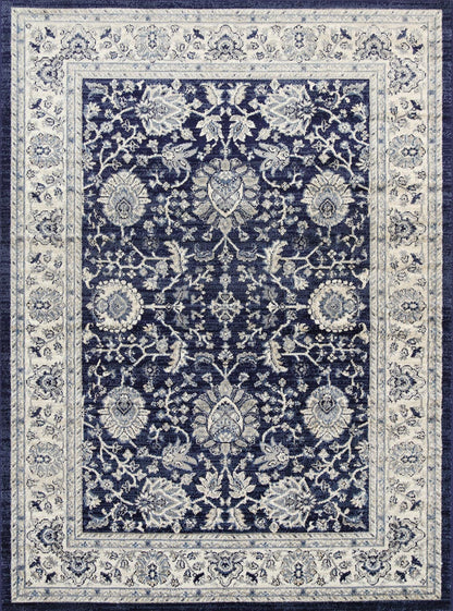 Ario Florettes Traditional Navy Rug
