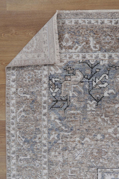 Baltimore Virginia Medallion Transitional Ash Rug