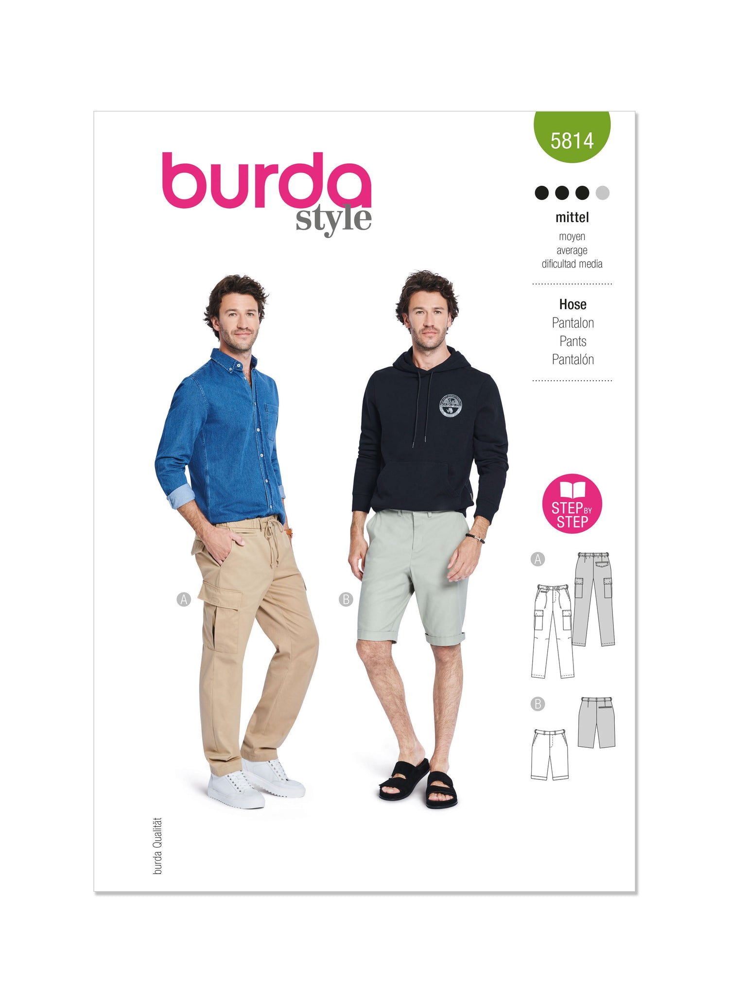 Burda Pattern B5814 Men's Pants