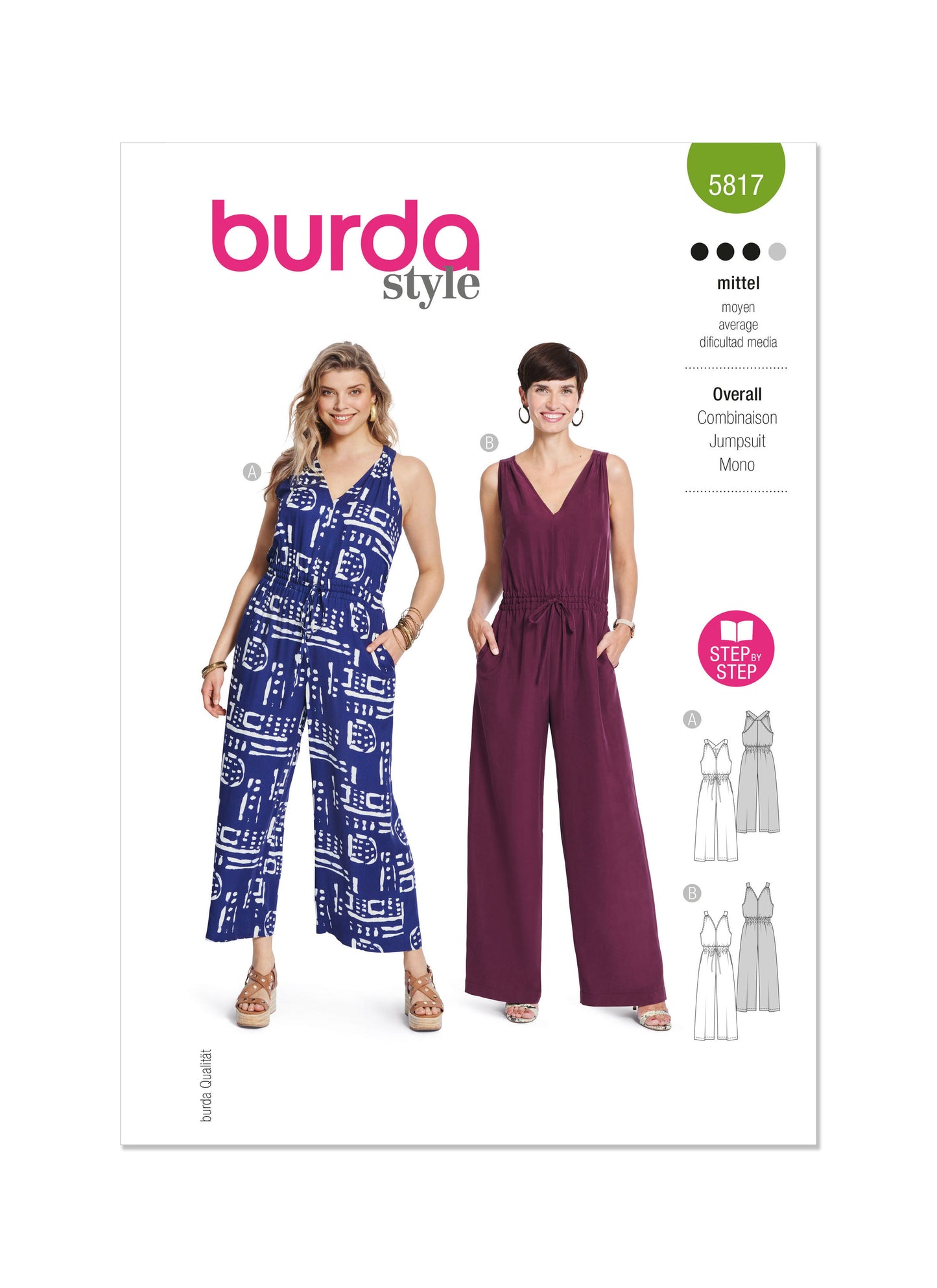 Burda Pattern B5817 Misses' Overall