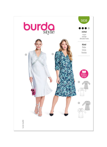 Burda Pattern B5838 Misses' Dress