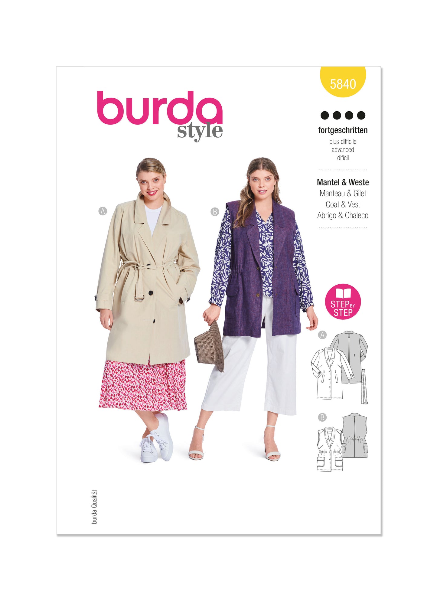 Burda Pattern B5840 Plus Size Jacket