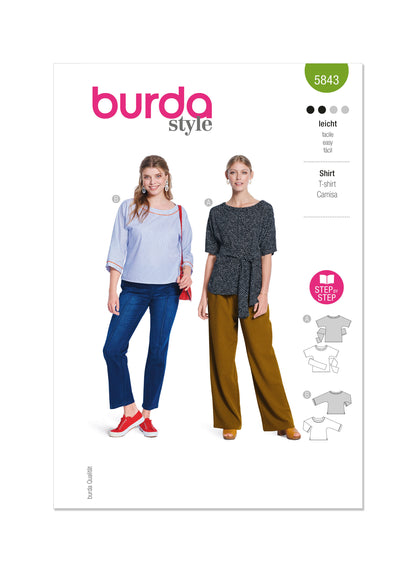 Burda Pattern B5843 Misses' Top Vest