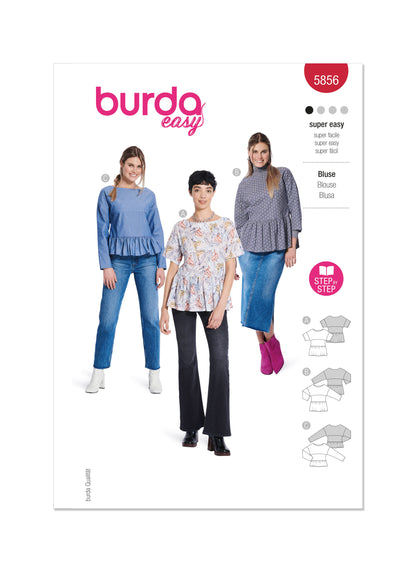 Burda Pattern 5856 Misses Top Vest