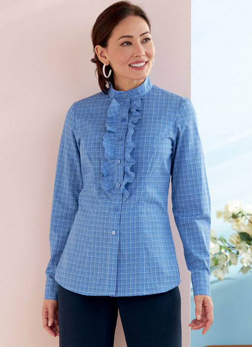 Butterick Pattern B6747 Misses' Button-Down Collared Shirts