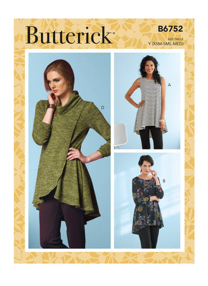 Butterick Pattern B6752 Misses' Fit and Flare Knit Tunics