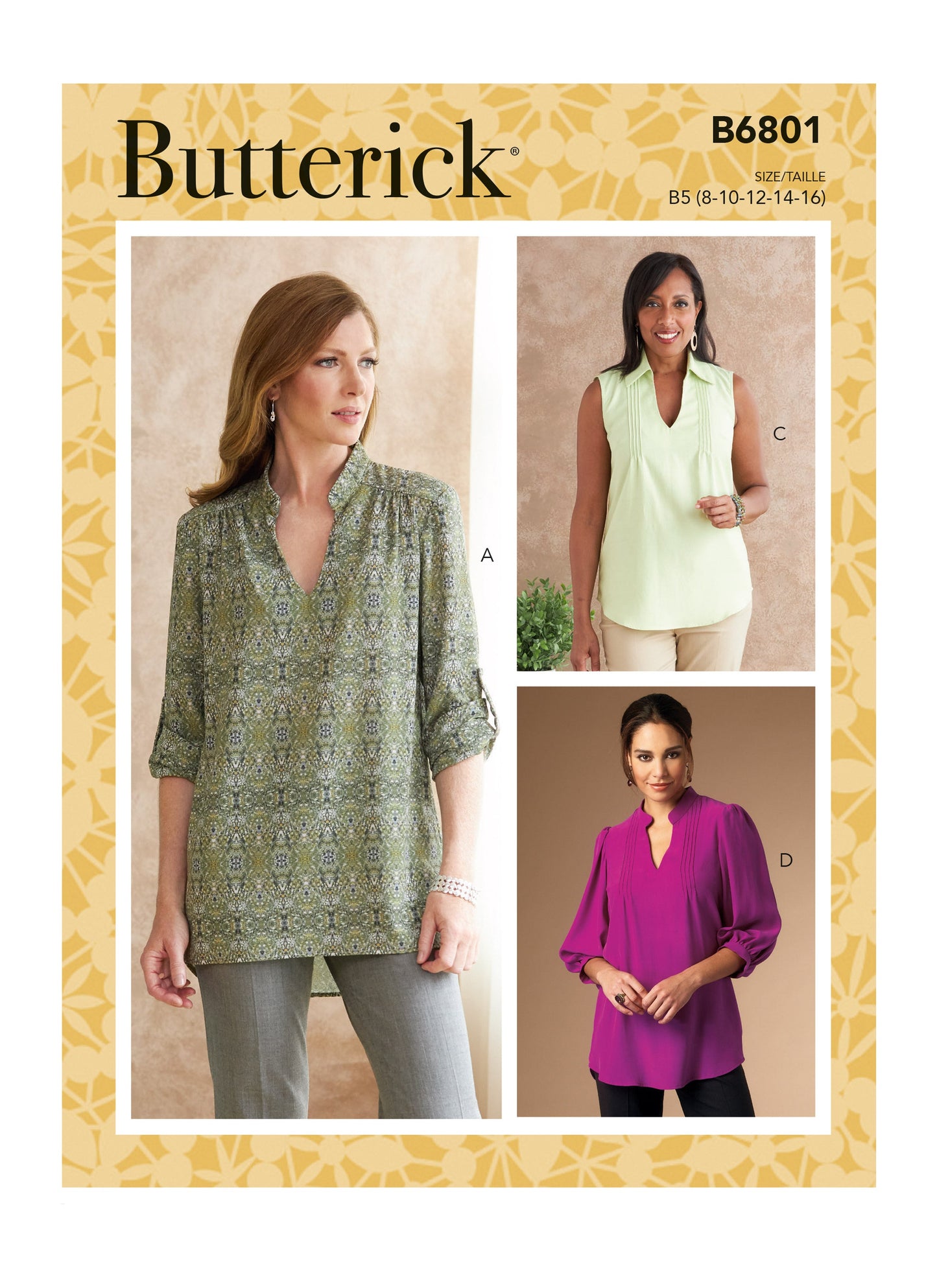 Butterick Pattern B6801 Misses' & Womens Top