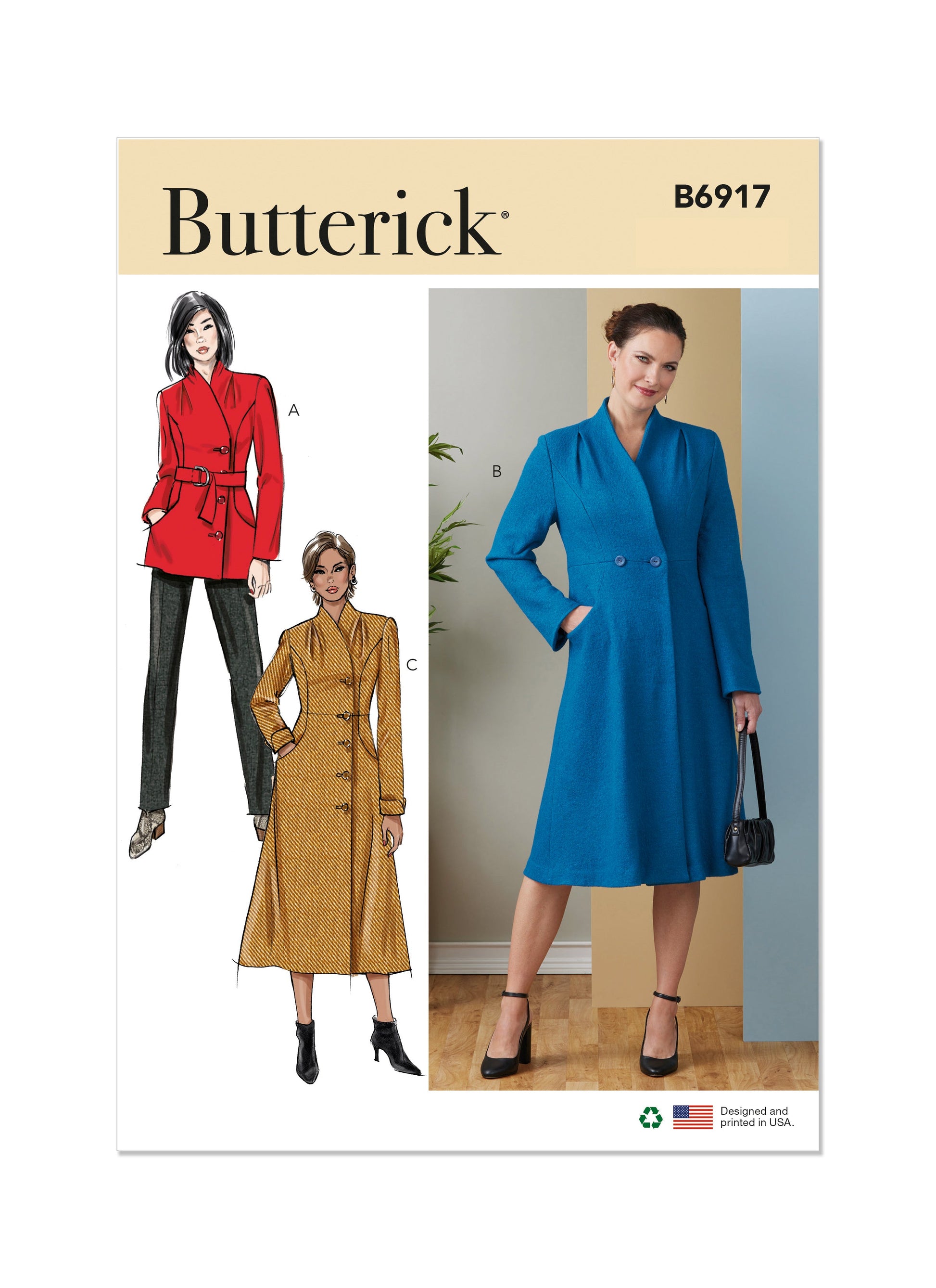 Butterick Pattern B6917 Misses' Coat