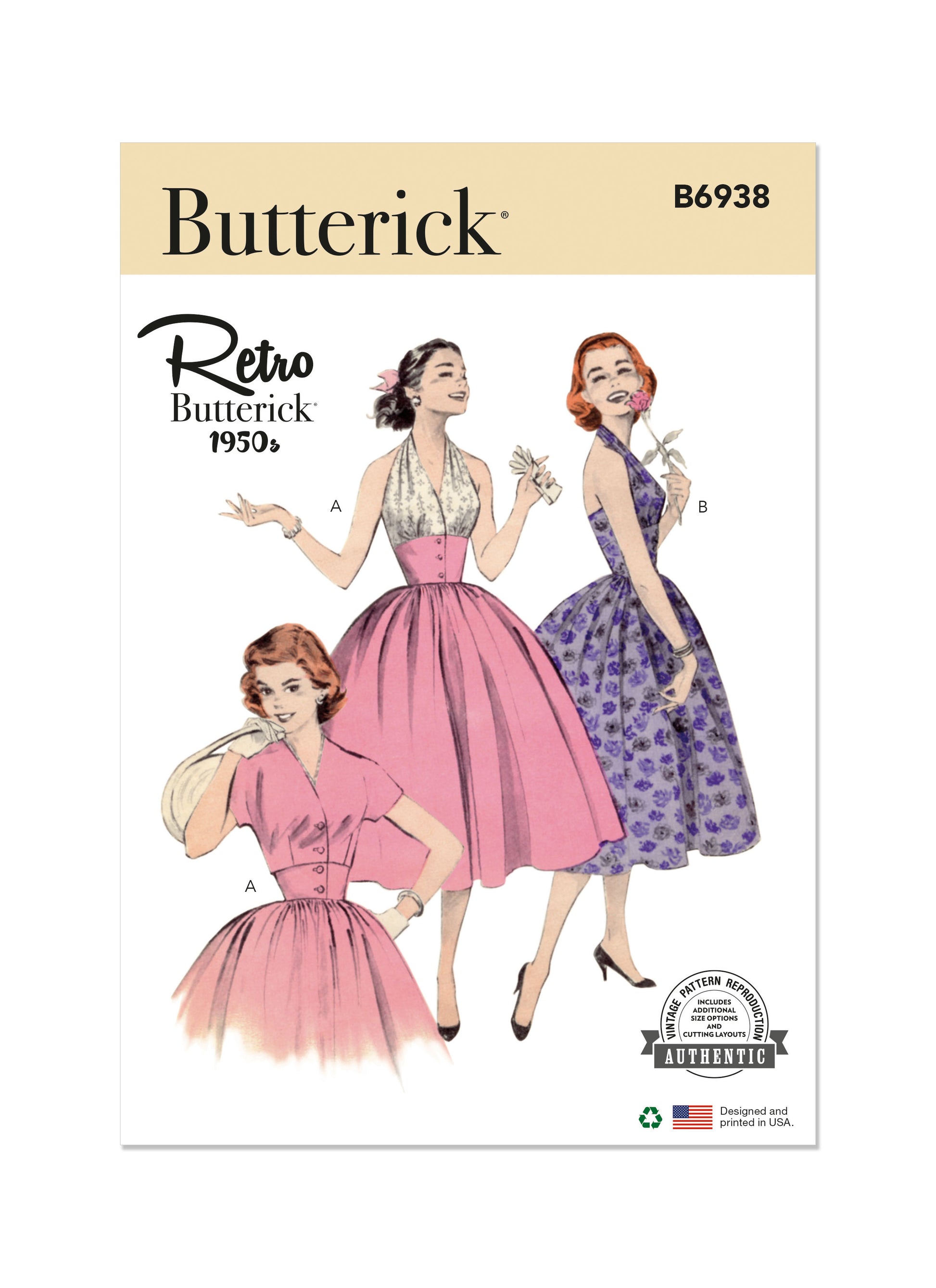 Butterick Pattern B6938 Misses' Halter Dress and Jacket