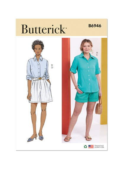 Butterick B6946 Misses' Shirts and Shorts