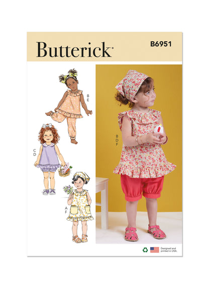 Butterick Pattern B6951 Toddler Sportswear