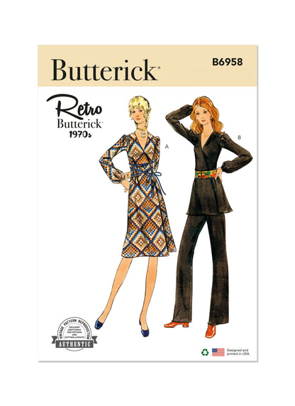 Butterick Pattern B6958 Misses' Dress, Tunic and Pants