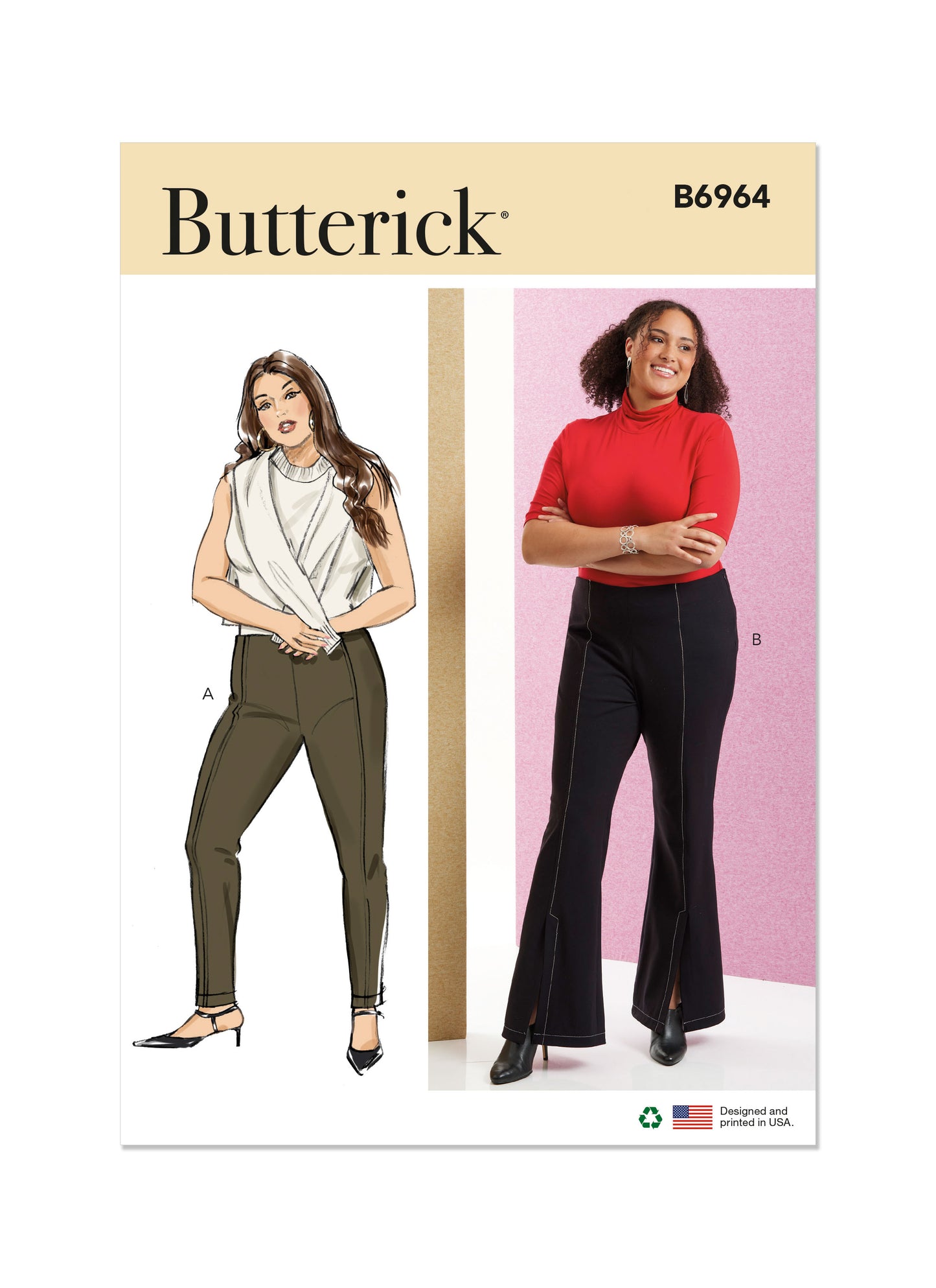 Butterick Pattern B6964 Plus Size Skirt Pants