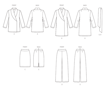 Butterick Pattern B6965 Misses' Jacket, Skirt and Pants