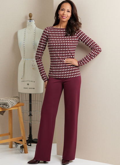 Butterick Pattern B6966 Misses' Knit Tops and Pants