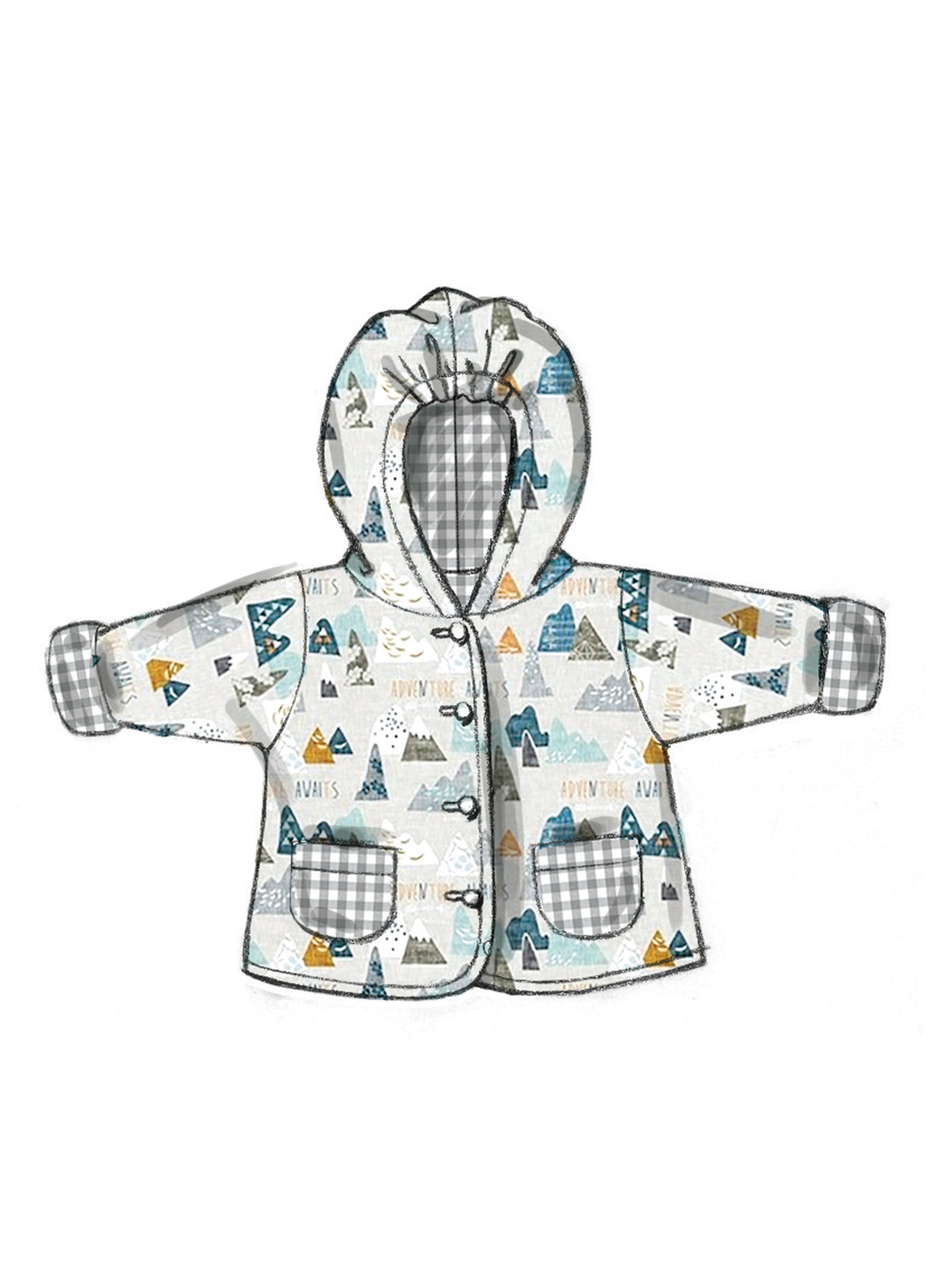 Butterick Pattern B6969 Infants' Jacket, Overalls, Pants, Hats and Mittens