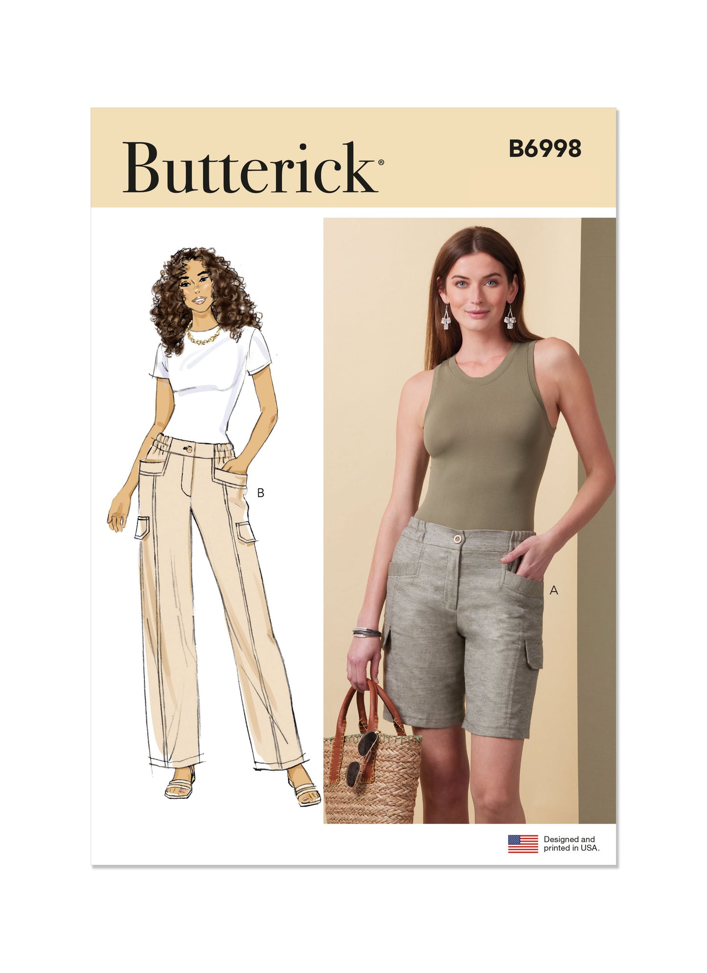 Butterick Pattern B6998 Misses' Shorts and Pants