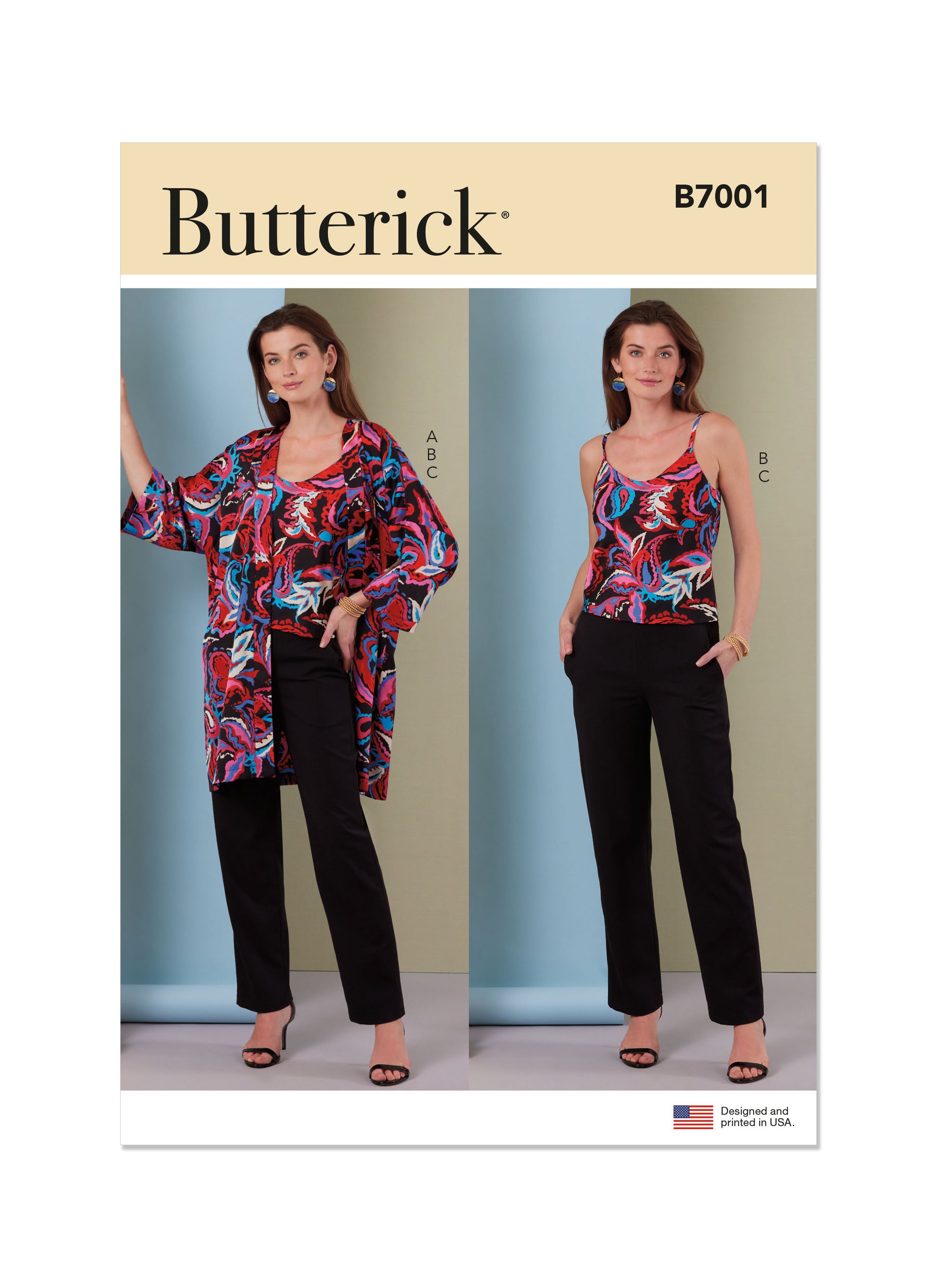 Butterick Pattern B7001 Misses' Jacket, Camisole and Pants