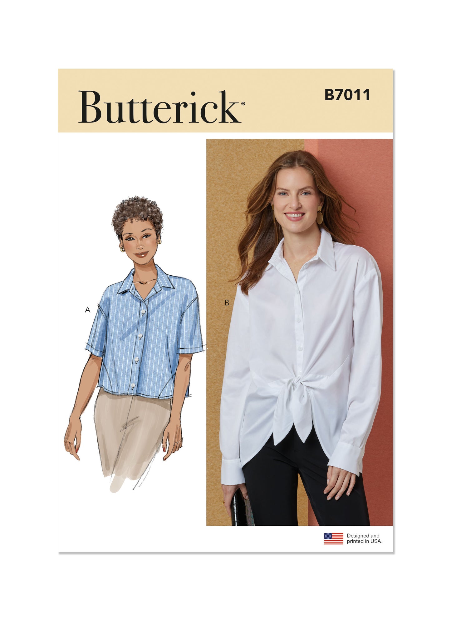Butterick Pattern B7011 Misses' Shirts
