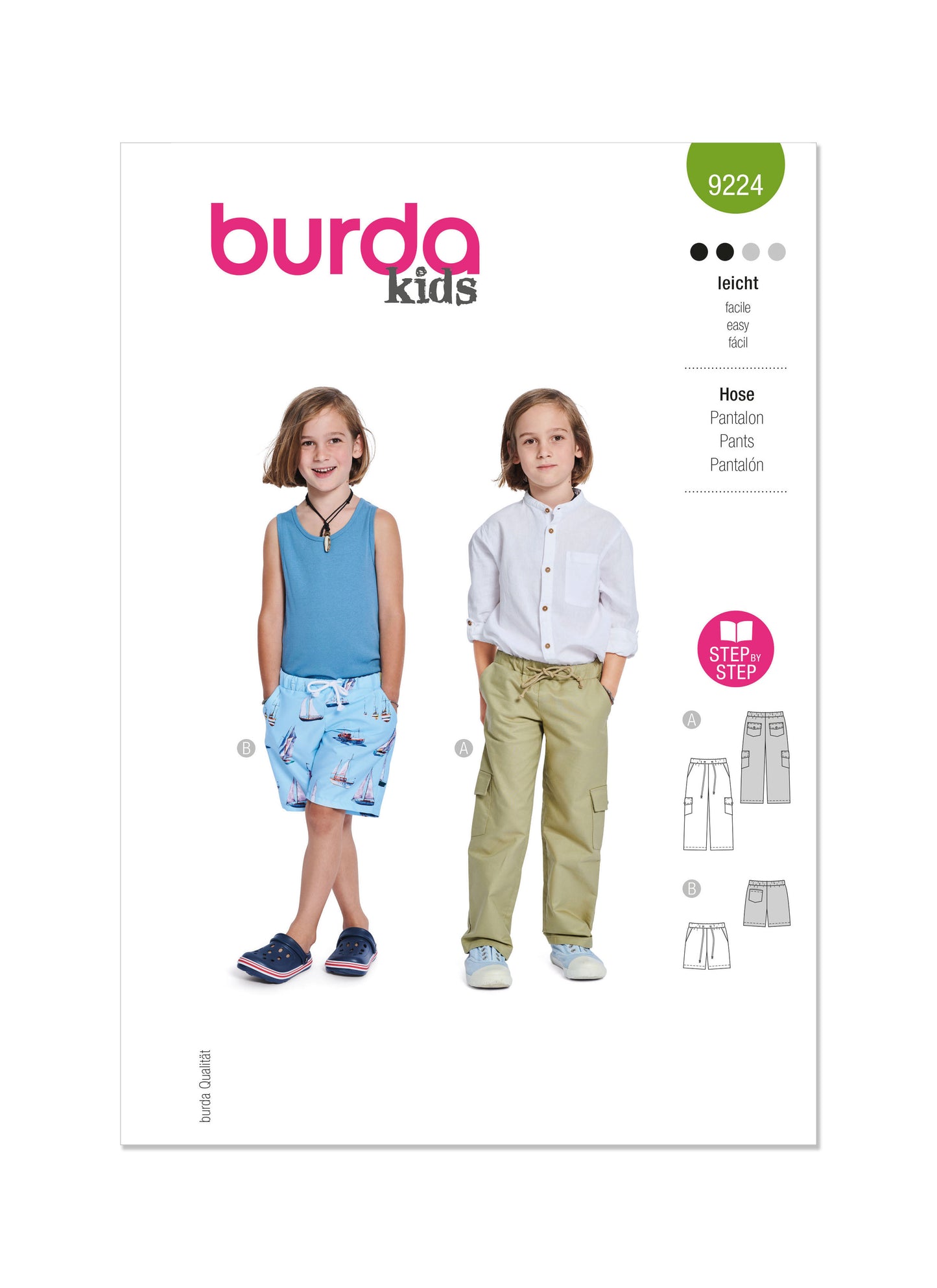 Burda Pattern B9224 Child's Skirt Pants