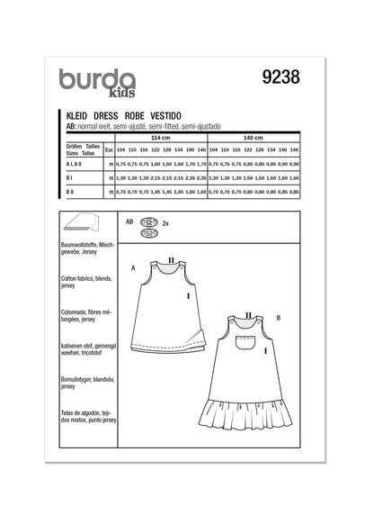 Burda Pattern 9238 Children's Dress