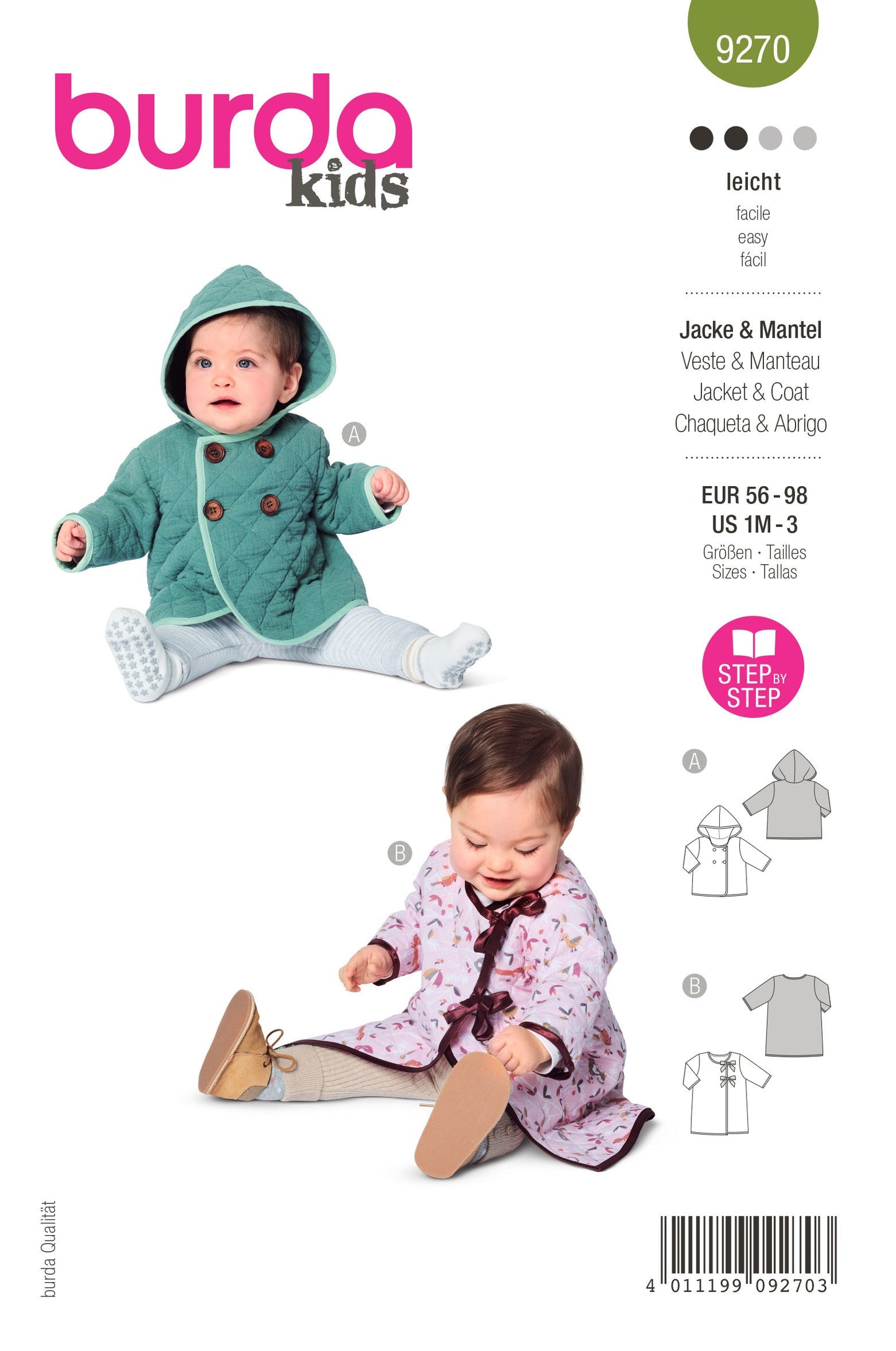 Burda 9270 Baby Jacket