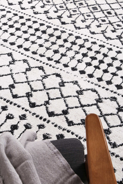 Bergen Repeats Black and White Rug