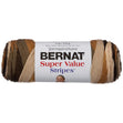 Bernat Super Value Stripes Yarn, Beachwood- 142g Acrylic Yarn