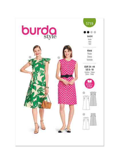 Burda Pattern 5719  Misses' Dress