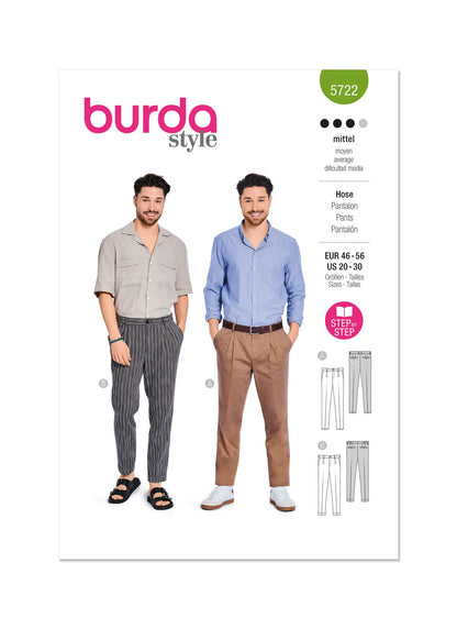 Burda Pattern 5722 Men's Trousers