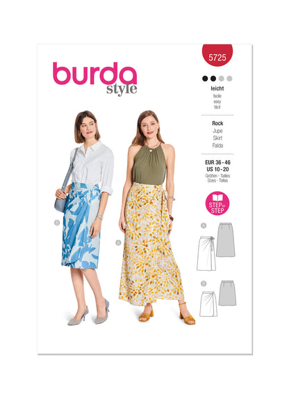 Burda Pattern 5725 Misses' Skirt