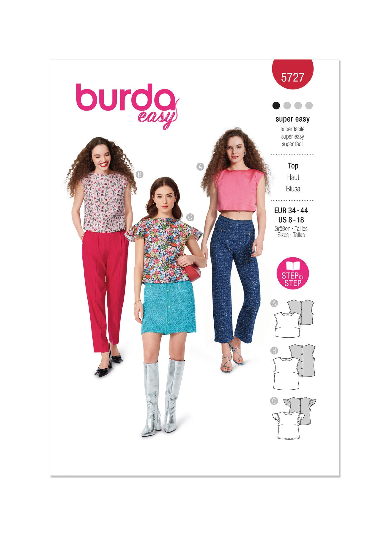 Burda Pattern 5727  Misses' Top