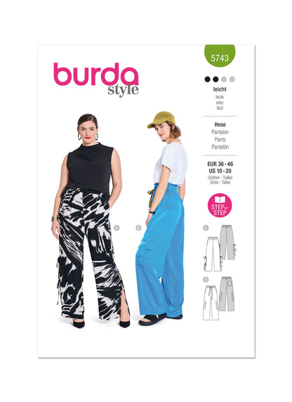 Burda Pattern 5743  Misses' Skirt Pants