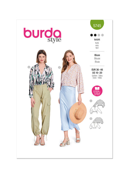 Burda Pattern 5745  Misses' Blouse