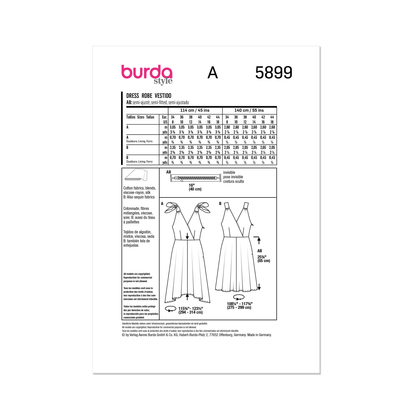 Burda Pattern 5899 Misses' Dress