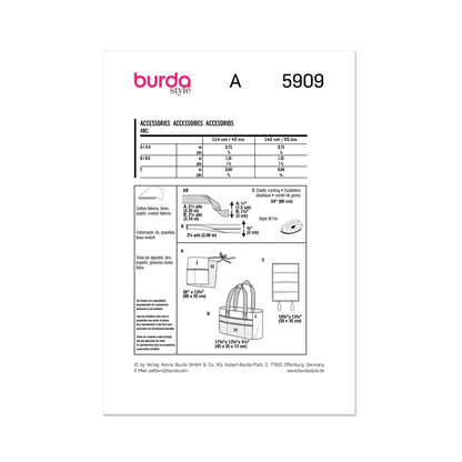 Burda Pattern 5909 Accessories