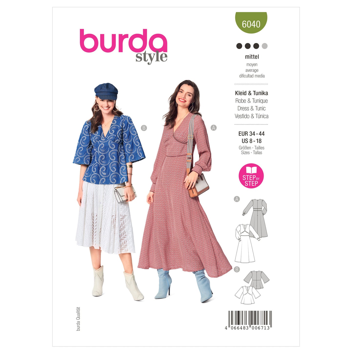 Burda Pattern 6040 Misses' Dress