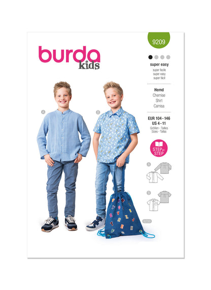 Burda Pattern 9209 Children's Shirt