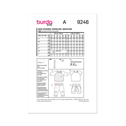 Burda Pattern 9246 Baby Sportswear