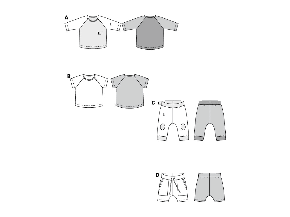 Burda Pattern 9246 Baby Sportswear