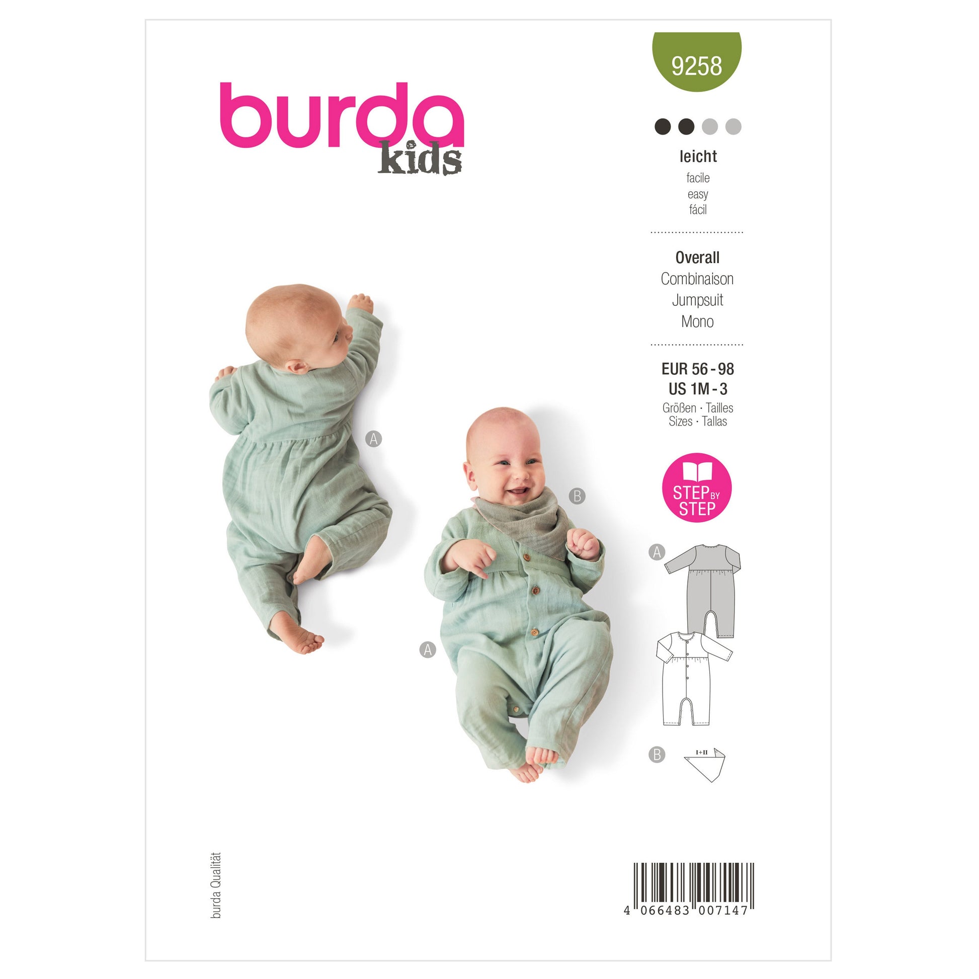 Burda Pattern 9258 Baby Sportswear