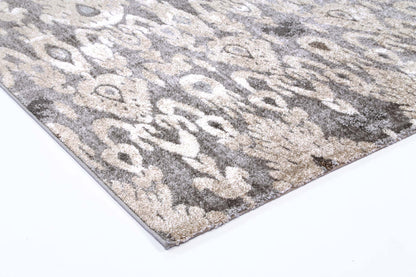 Liverpool Damask Grey Plush Rug