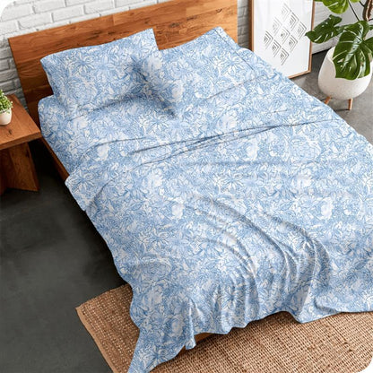 Alaria Printed Cotton Sheet Set, Flora- Single Bed