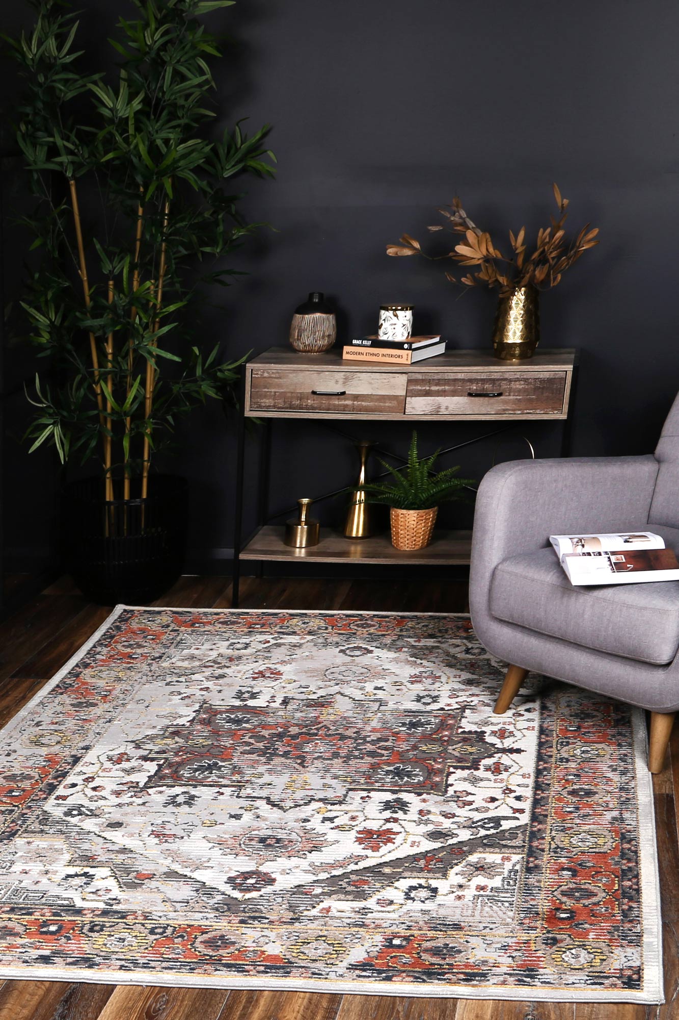 Havana Nazareno Transitional Grey & Beige Rug