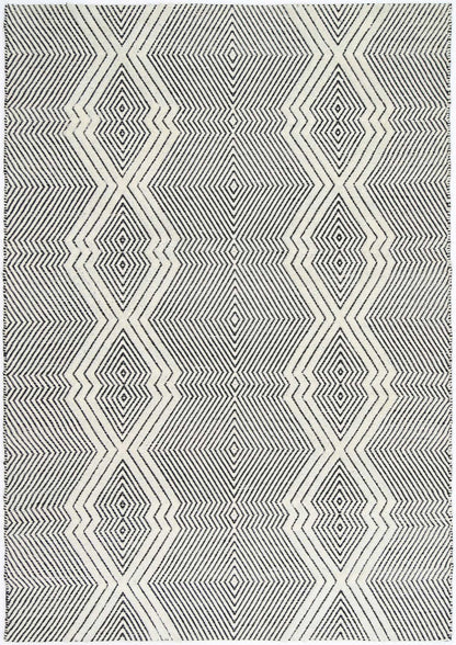 Himalaya Saw Tribal Ivory Wool  Rug