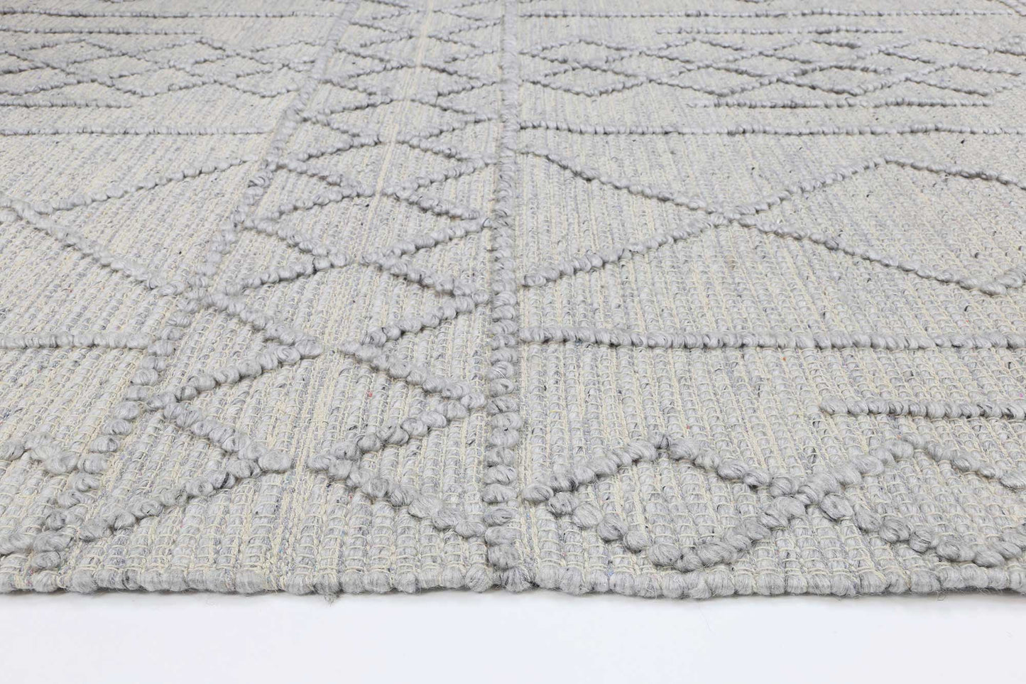 Himalaya Diamond Tribal Grey Wool Rug