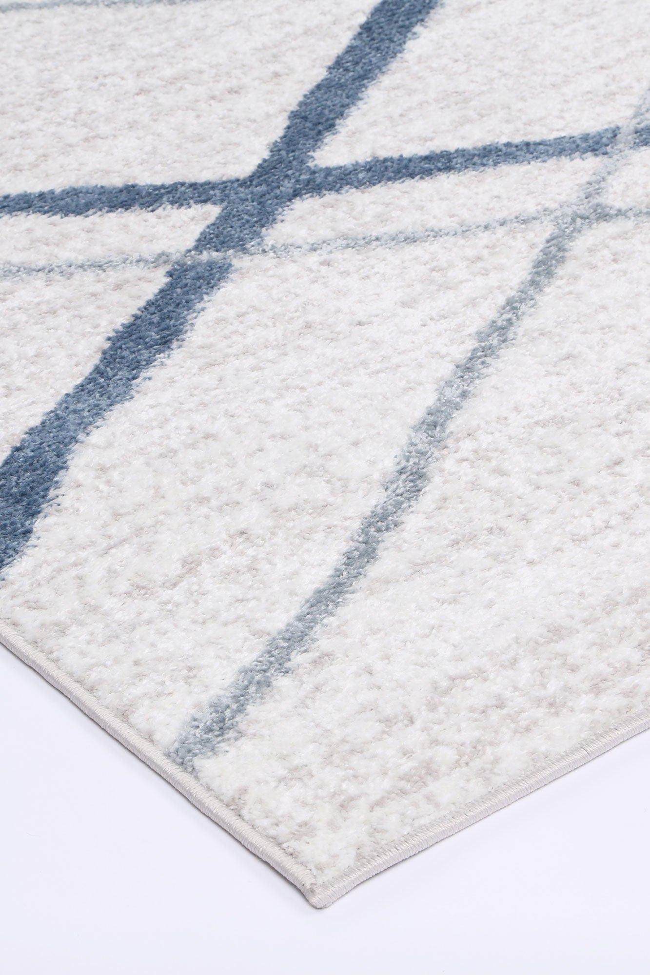 Kimberley Lattice Light Blue Contemporary Rug