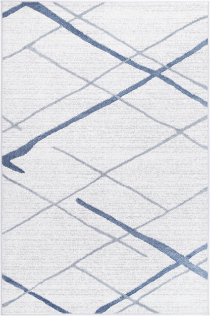 Kimberley Lattice Light Blue Contemporary Rug