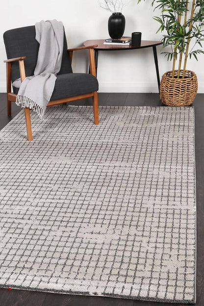 Legend Bacchus Geometric Grey Rug