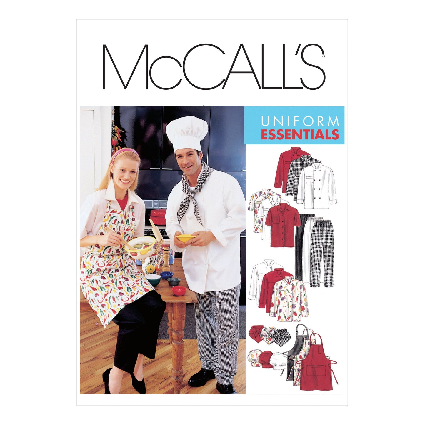 McCall's Pattern M2233 Misses' and Men's Jacket, Shirt, Apron, Pull-On Pants, Neckerchief and Hat